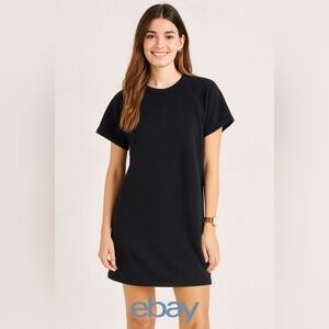MADEWELL MWL DRESS airyterry sweatshirt short sleeve crewneck cotton black XL